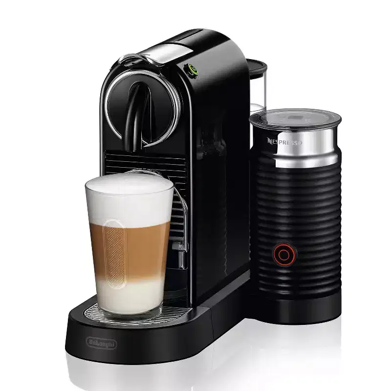 Nespresso Citiz #38; Milk Coffee Maker and Espresso Machine by DeLonghi: 19 Bars Pressure, Automatic Shut-Off, Black