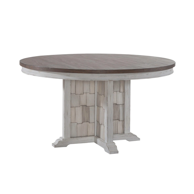 River Place Riverstone White 5 Piece Pedestal Table Set