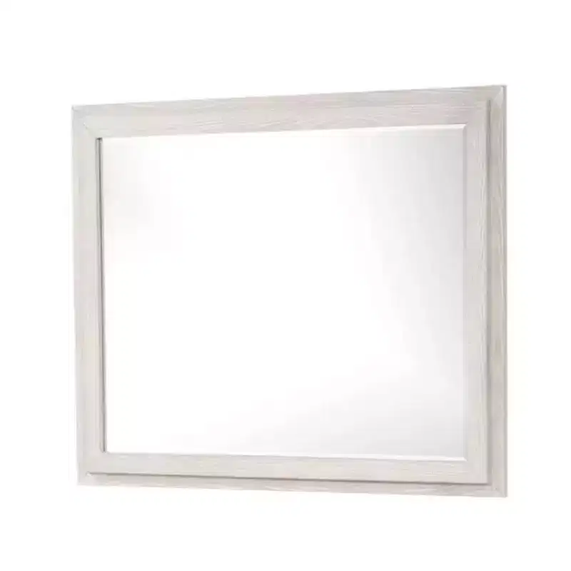 Royal Hampton 48 Inch Dresser Mirror, Weathered Gray Frame, Solid Rubberwood