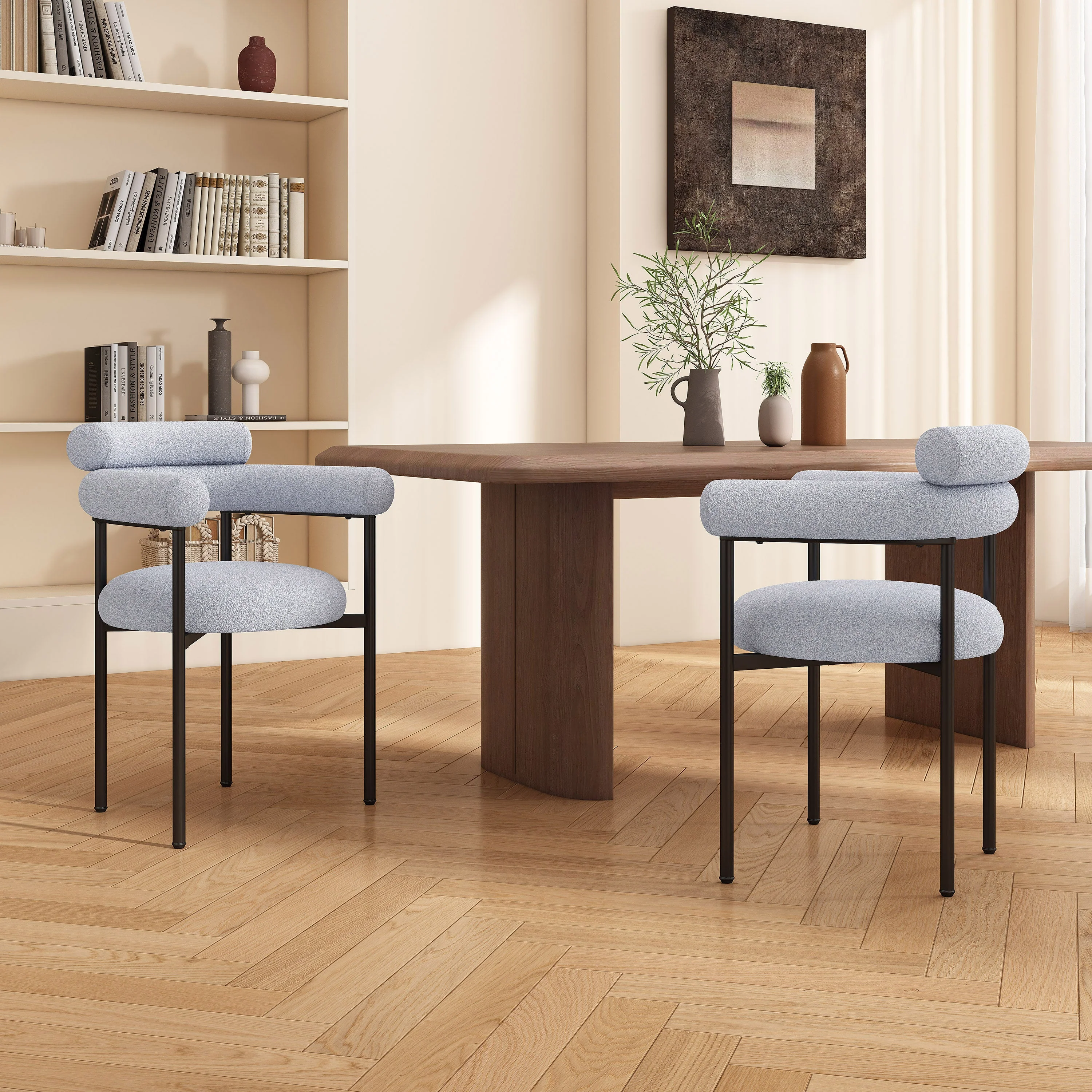 Contemporary Upholstered Dining Chair ¨C Soft Cushioned Seat & Back