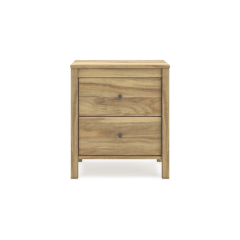 Signature Design by Ashley Bermacy Light Brown Panel Headboard with 2 Nightstands