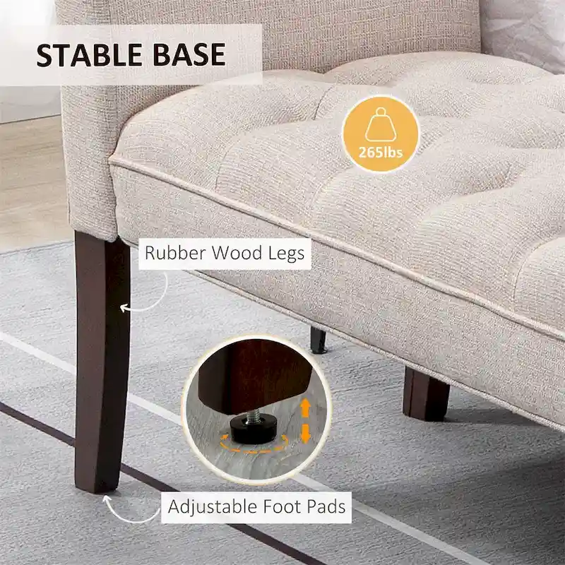 End of Bed Bench with Button Tufted Design,Upholstered Entryway Bench