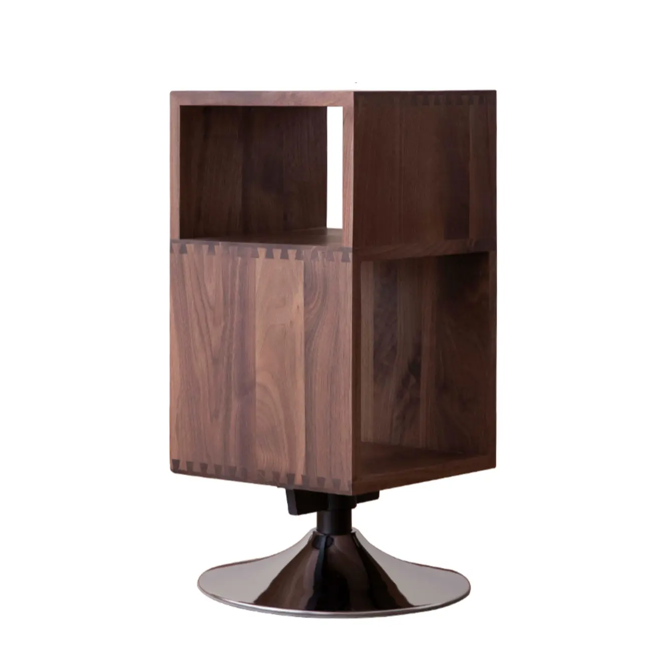 Timeless Rectangular Wooden 360° Rotating Side Table