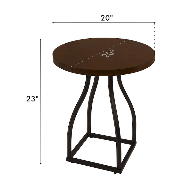 HomePop Lindsay Metal Base Accent Table