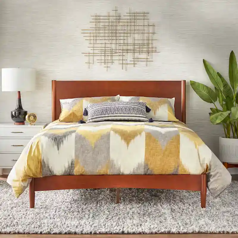 Lifestorey Casta Solid Pine Queen Platform Bed