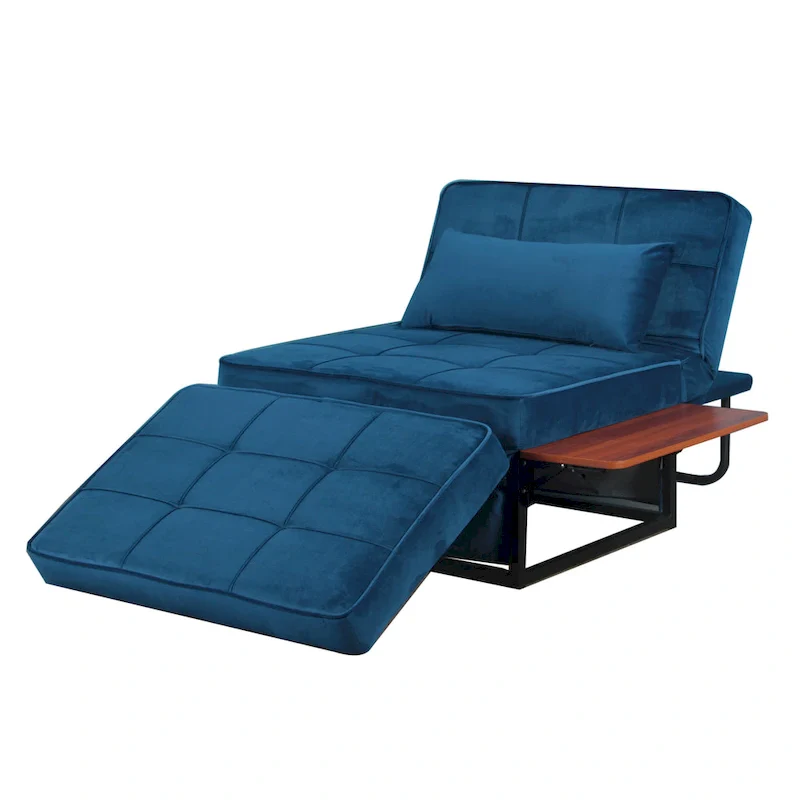 Furniture of America Hattie Assembled Convertible Cocktail Ottoman-Futon