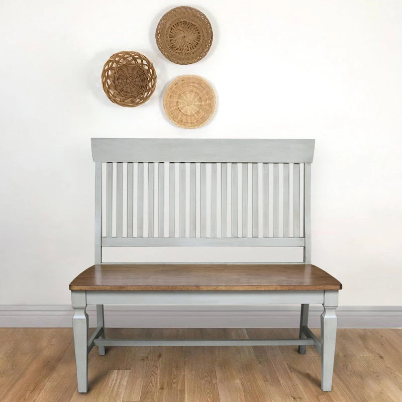Solid Wood Vista Slatback Bench