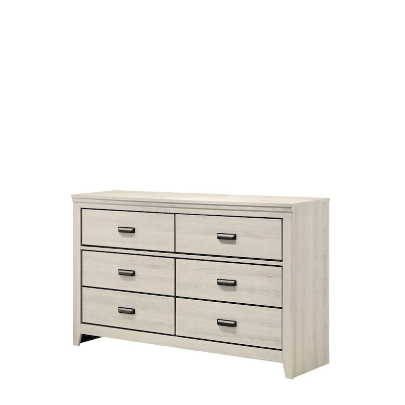 Edyth 4 Piece White LED Panel Bedroom Set