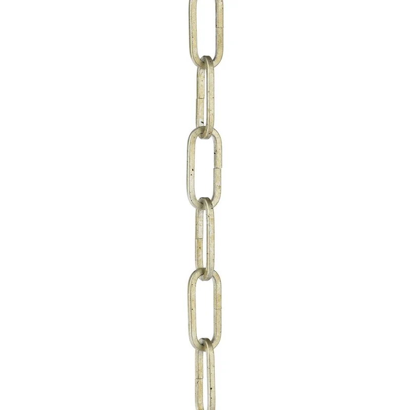 48-inch 9-gauge Gilded Silver Square Profile Accessory Chain - Gilded Silver - 1.125 in x 1.125 in x 48 in