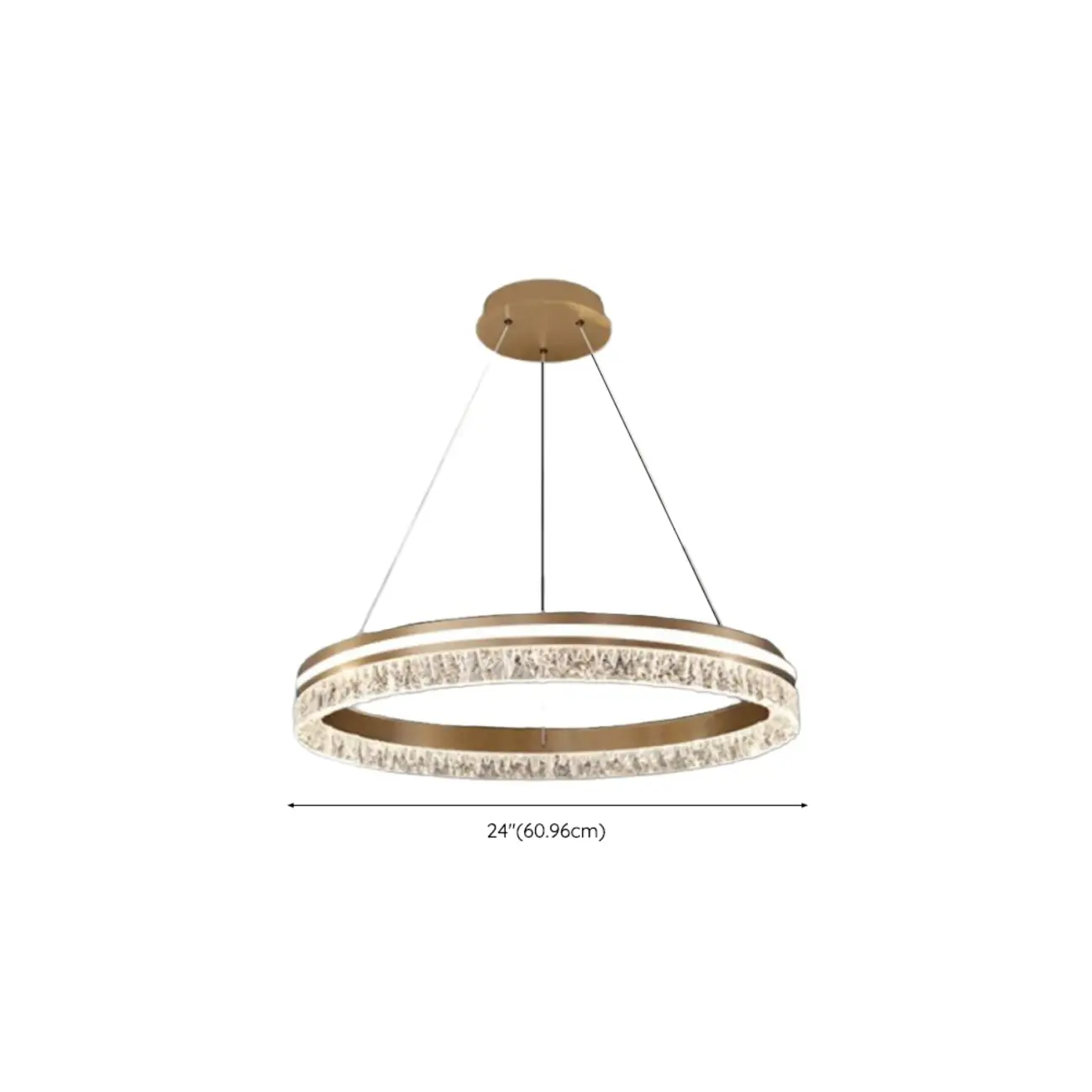 Modern LED Gold Circular Metal Chandelier