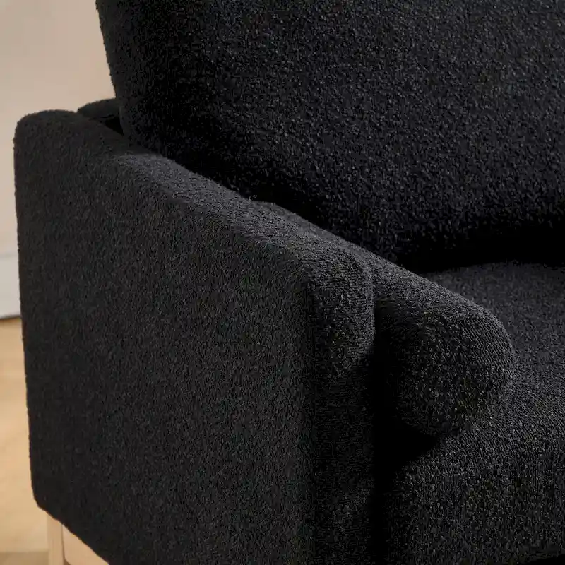 35.4 W Modern Reading Chair,Upholstered Accent Chair with Pillows and Wood Legs