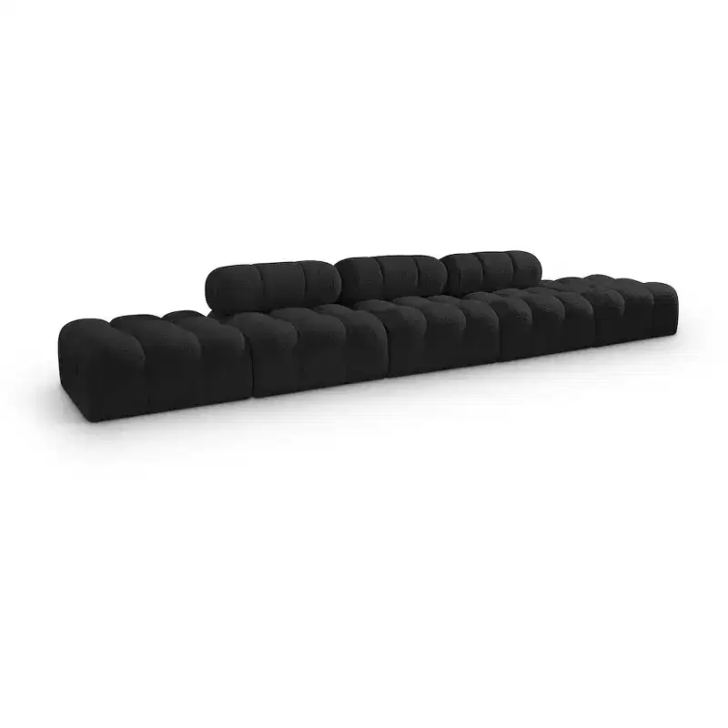 Meridian Furniture Ames 170 Boucle Fabric Upholstered 5pc. Modular Sofa