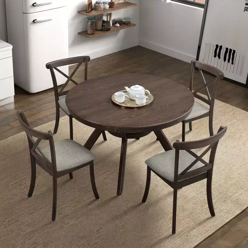 Vatros Wooden Dining Chairs Set of 2, Modern Upholstered Dining Room Chair