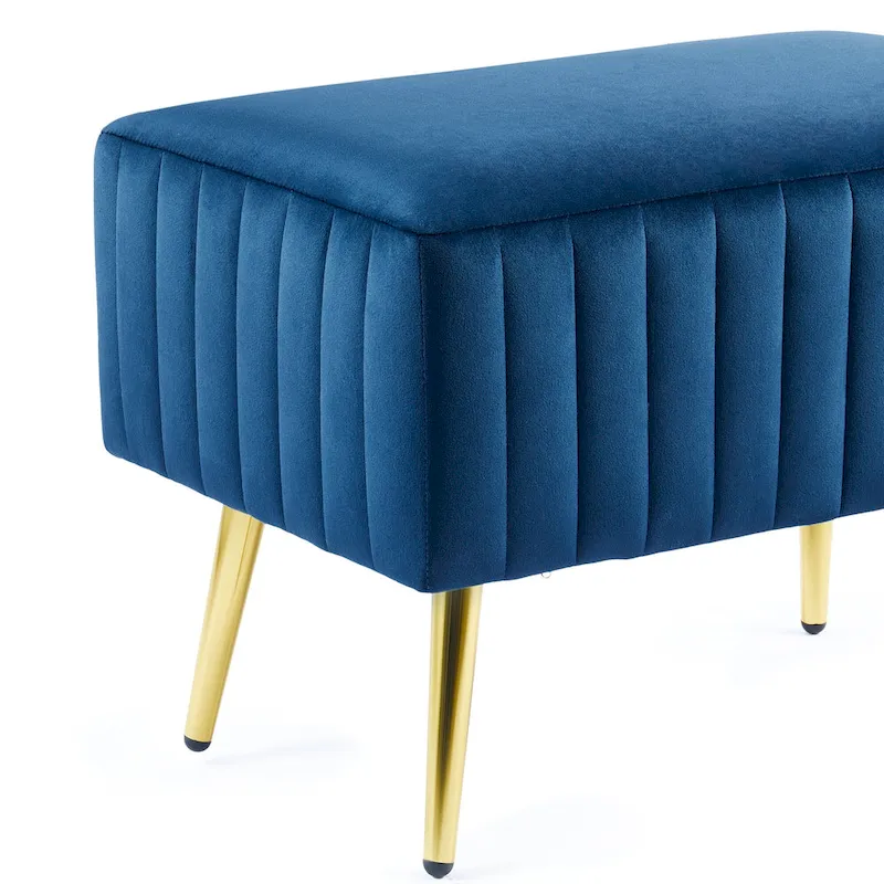 CO-Z 24-inch Modern Upholstered Entryway Bench with Velvet Seat