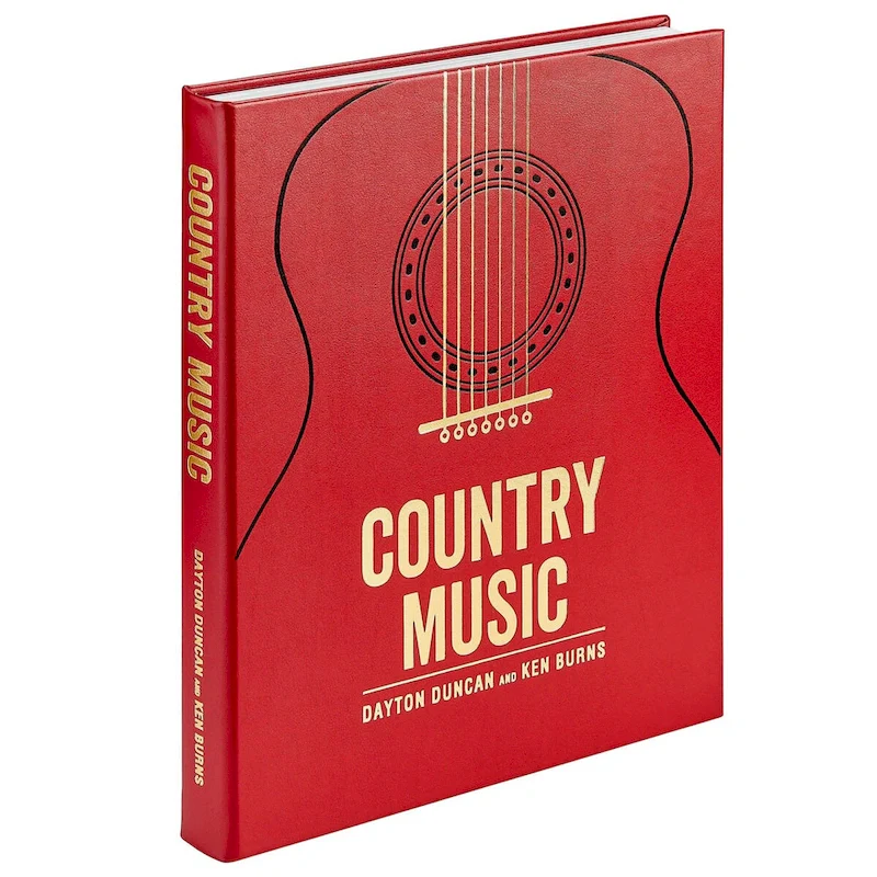 Graphic Image Ken Burns & Dayton Duncan: Country Music Coffee Table Book, Leathere, Red