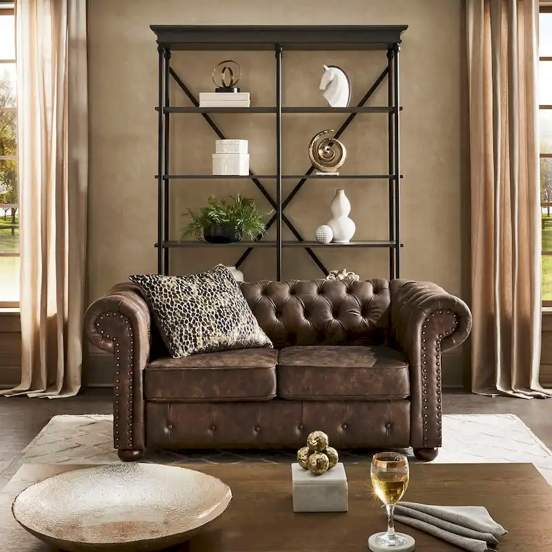 Knightsbridge Tufted Chesterfield Loveseat by iNSPIRE Q Artisan