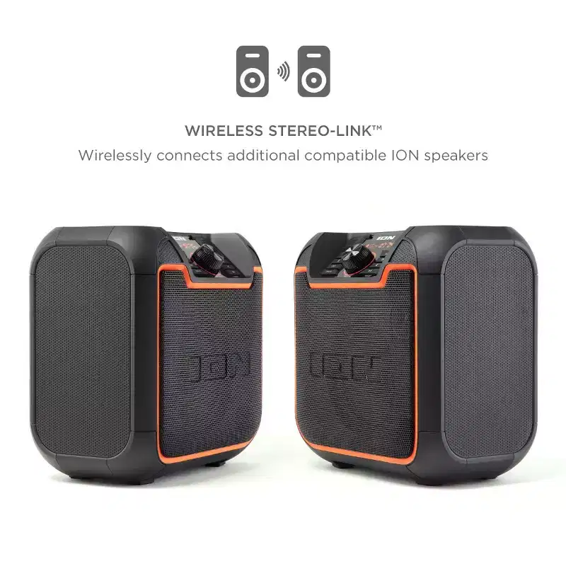 Refurbished: ION Sport High-Power All-Weather Rechargeable Bluetooth Speaker, Black - Manufacturer Refurbished