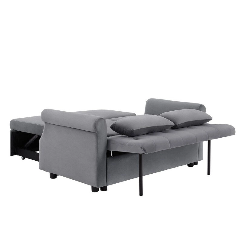 Adjustable Sleeper Sofa with 2 Lumbar Pillows