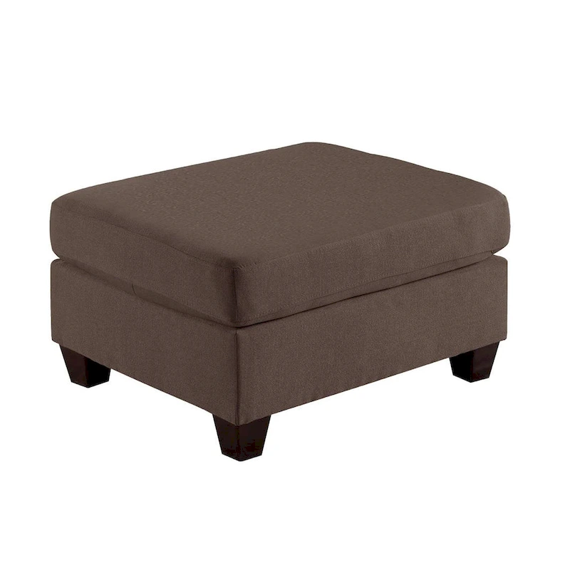 Linen Like Fabric Ottoman