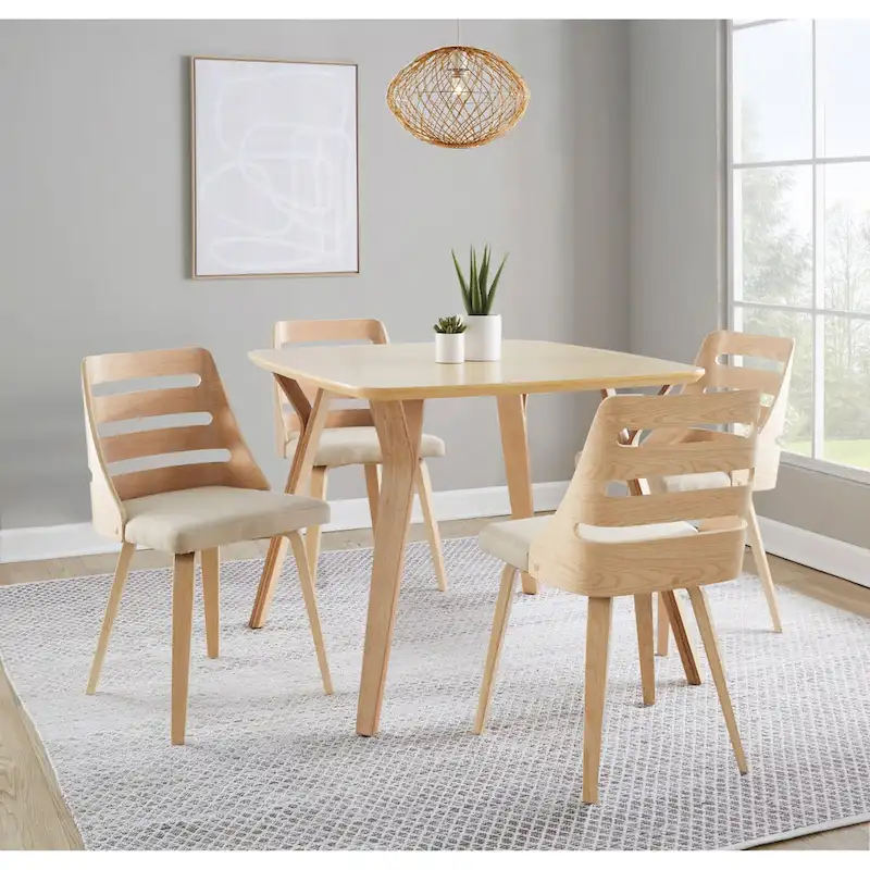 Carson Carrington Oglala Dining/Accent Chair with Bent Wood Legs (Set of 2)