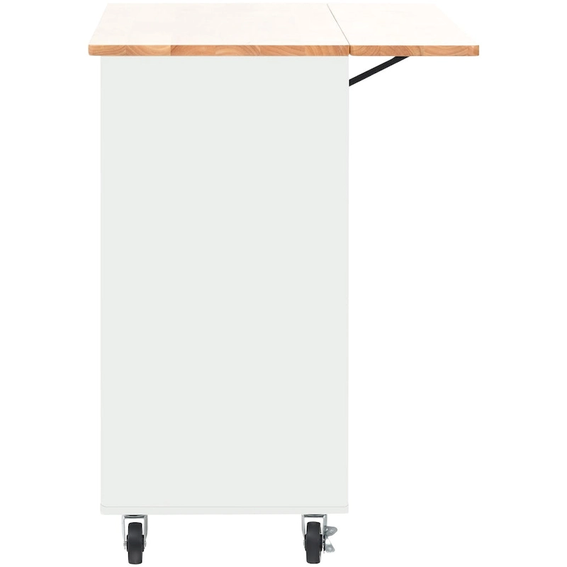 Kitchen Island with Drop Leaf, LED Light