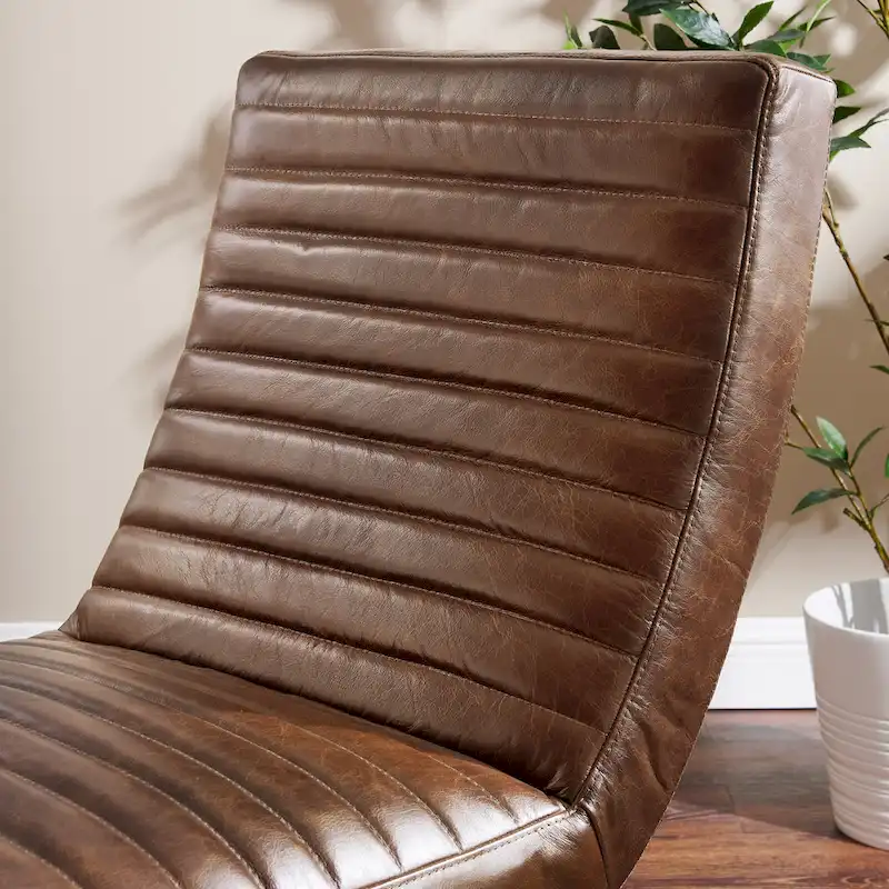 Art Leon Retro Armless Leather Chair