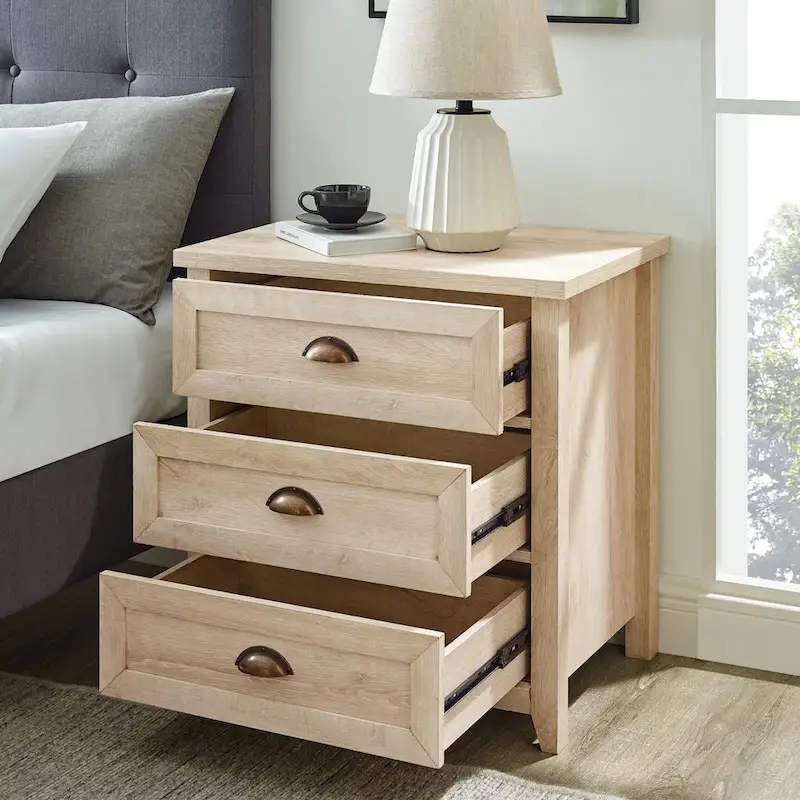 Middlebrook Designs 3 Drawer Farmhouse Nightstand