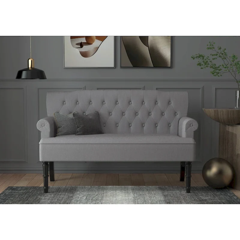 Rolled Arm Settee