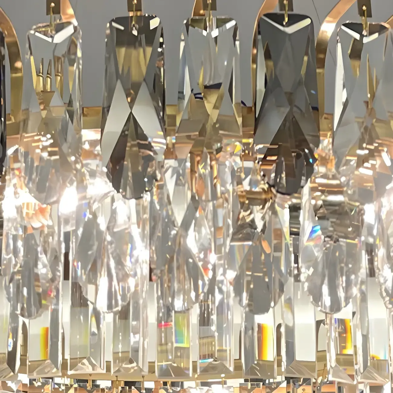 Elegant Modern Oval Clear Crystal Chandelier