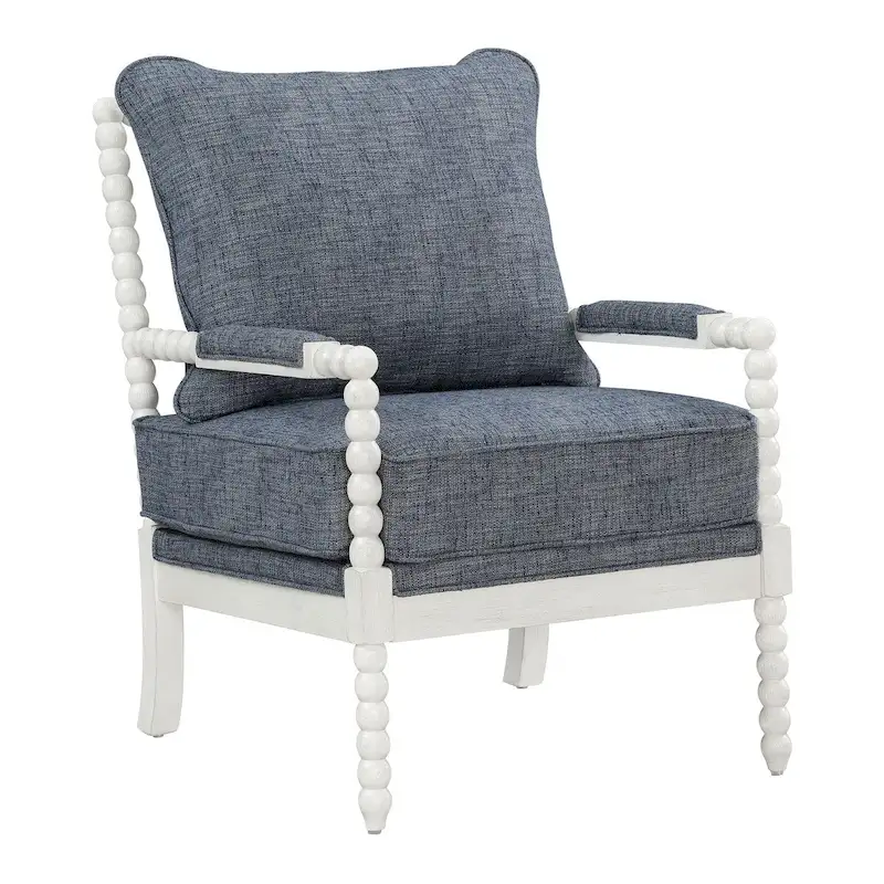 Indigo Spindle Accent Chair, Single Seat