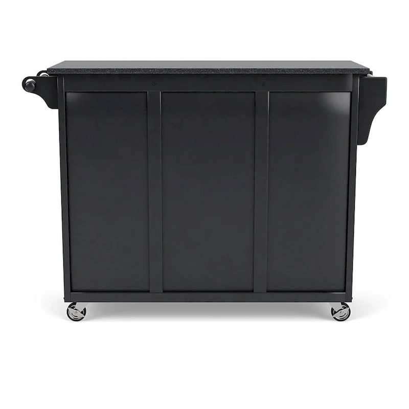 Homestyles Create-A-Cart Black Wood Kitchen Cart - 48 x 18 x 36