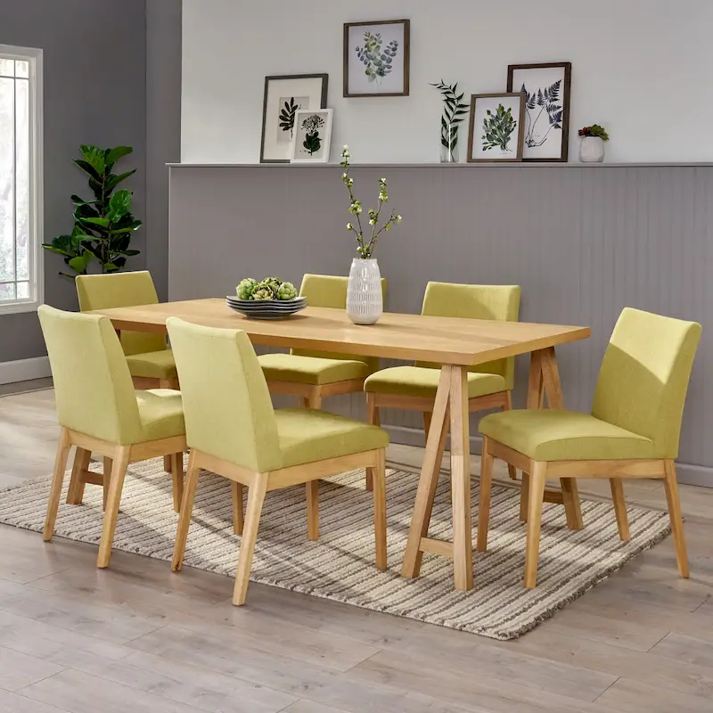 Kwame Mid-Century Modern 7 Piece Dining Set by Christopher Knight Home