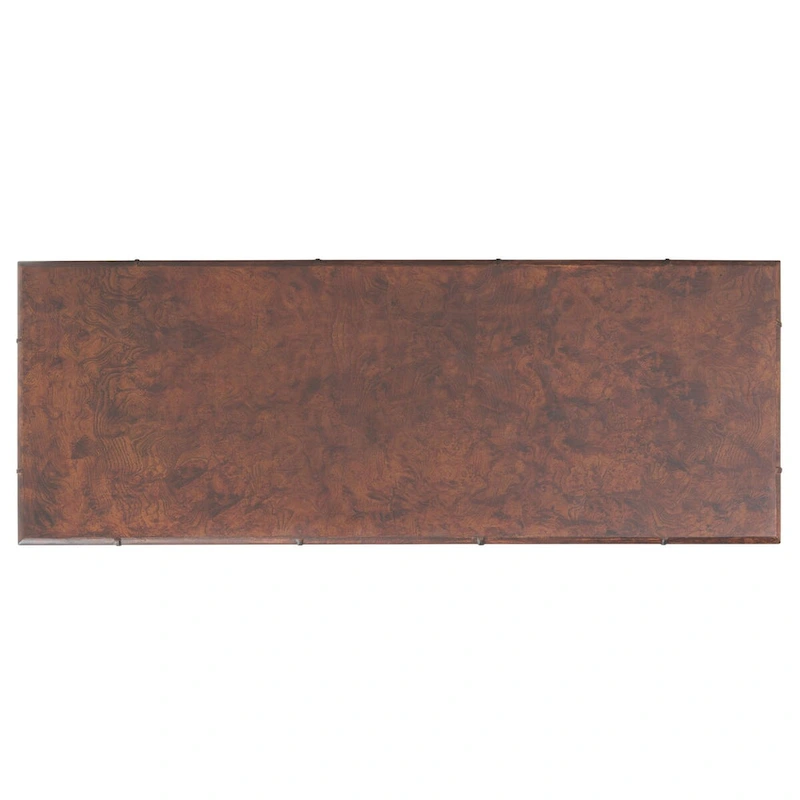 SAFAVIEH Franc Dark Brown/ Gold 2-Drawer 1-Shelf Console Table - 42 W x 15.8 L x 29 H - 42Wx16Dx29H