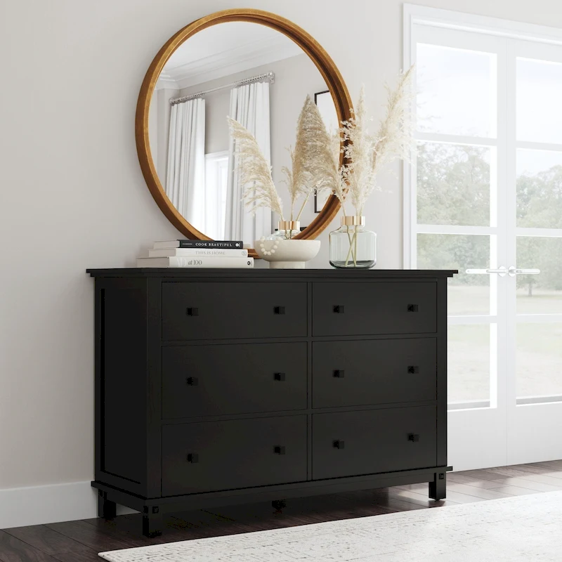 Oak Park Black Wood Dresser