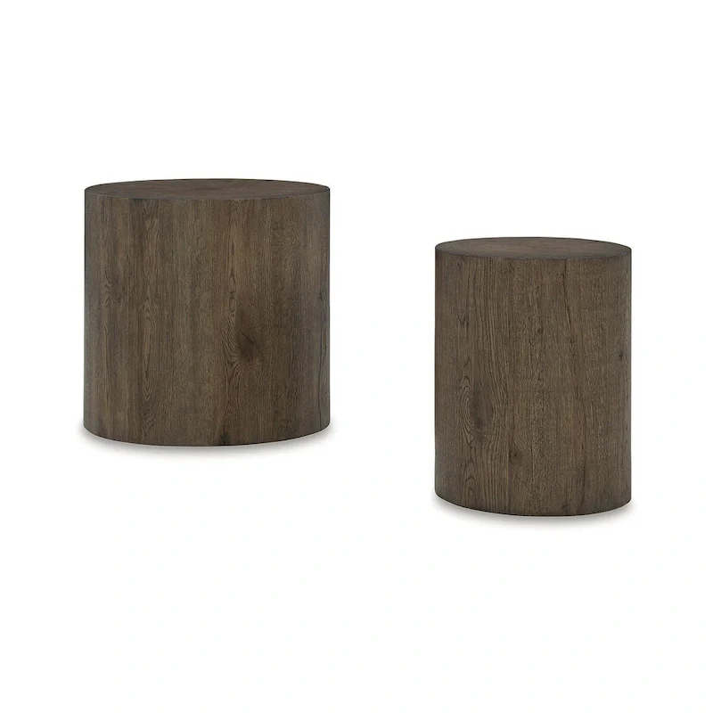 Brown Accent Table Set of 2 - 20 W x 20 D x 20.13 H