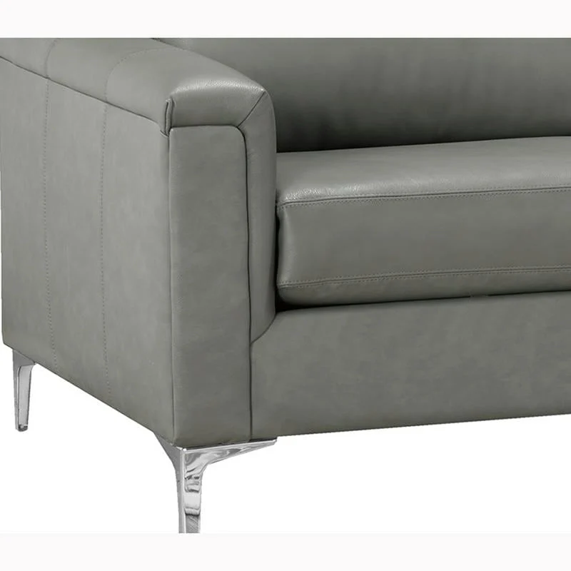 Malibu L-shaped Top-grain Leather Sectional Sofa - 122.5 x 85 x 36.5 x 35