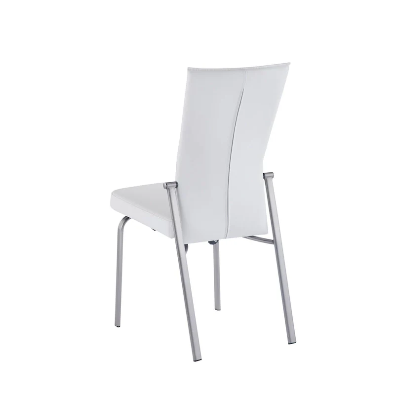 White Starphire Glass 5-Piece Dining Set - Modern Style