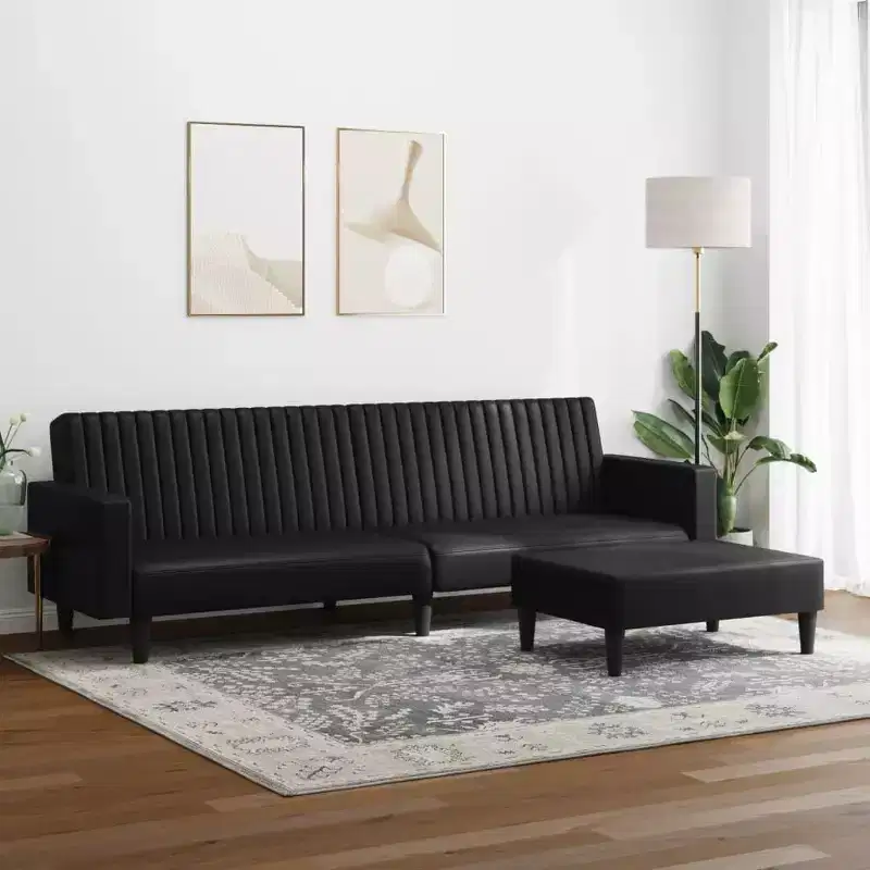 vidaXL Sofa Set Black