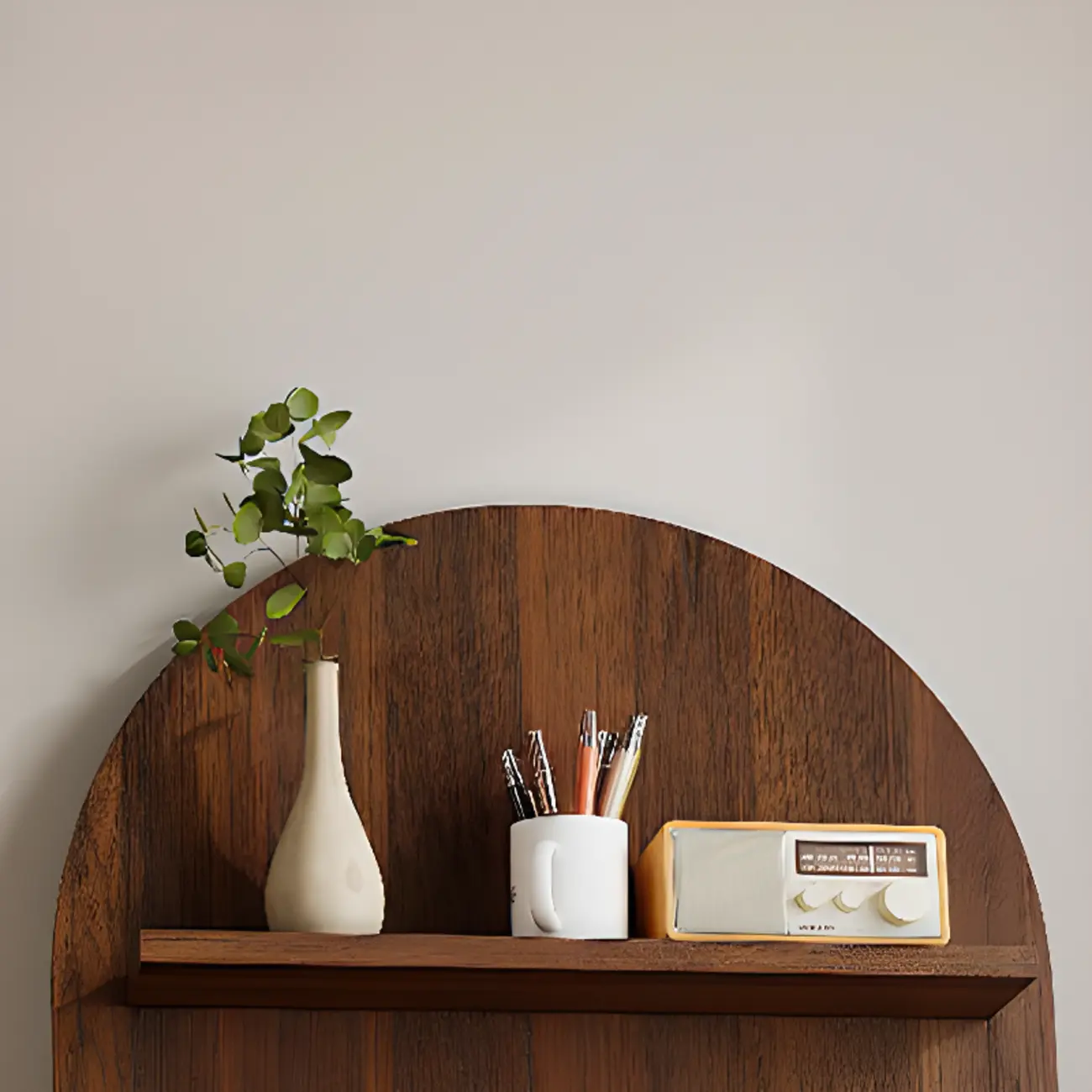 Scandinavian Solid Wood 4-Tier Ladder Bookcase