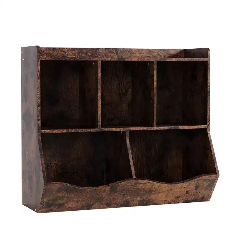 Wooden Storage Organizer & Bookshelf ,Book Rack Daycare Furniture,Cabinet for Kindergarten,Playroom or Bedroom (36L x 11.4W x 31.5H)