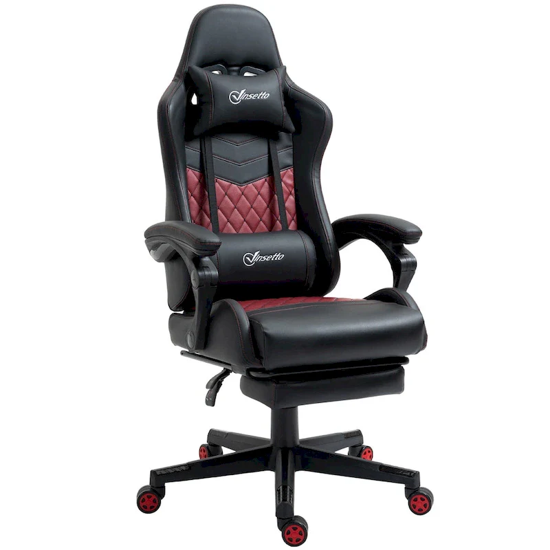 Vinsetto Gaming Chair Racing Style Office Ergonomic Chair Adjustable Height Swivel Recliner High Back PC Computer Desk Chair