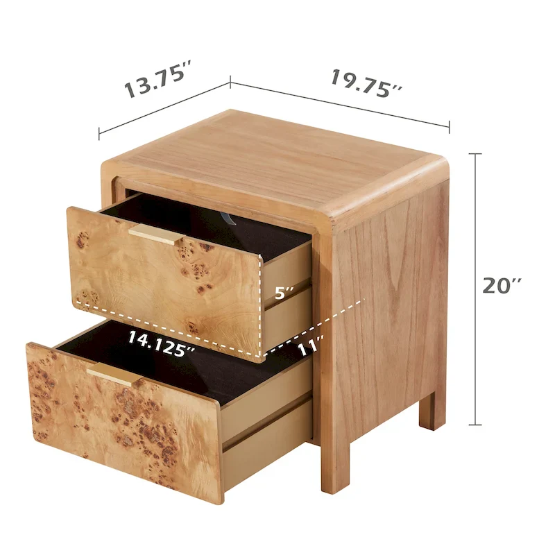 Brown Rustic Farmhouse Fully-Assembled Dresser with Wood Grain Drawers
