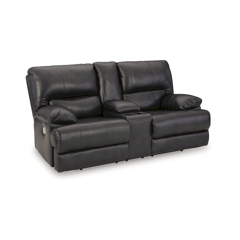 Signature Design by Ashley Mountainous Black Power Reclining Loveseat - 82W x 42D x 42H
