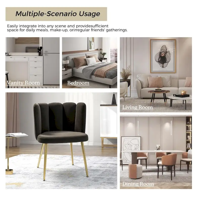 Anjela Side Chair with Tufted Back