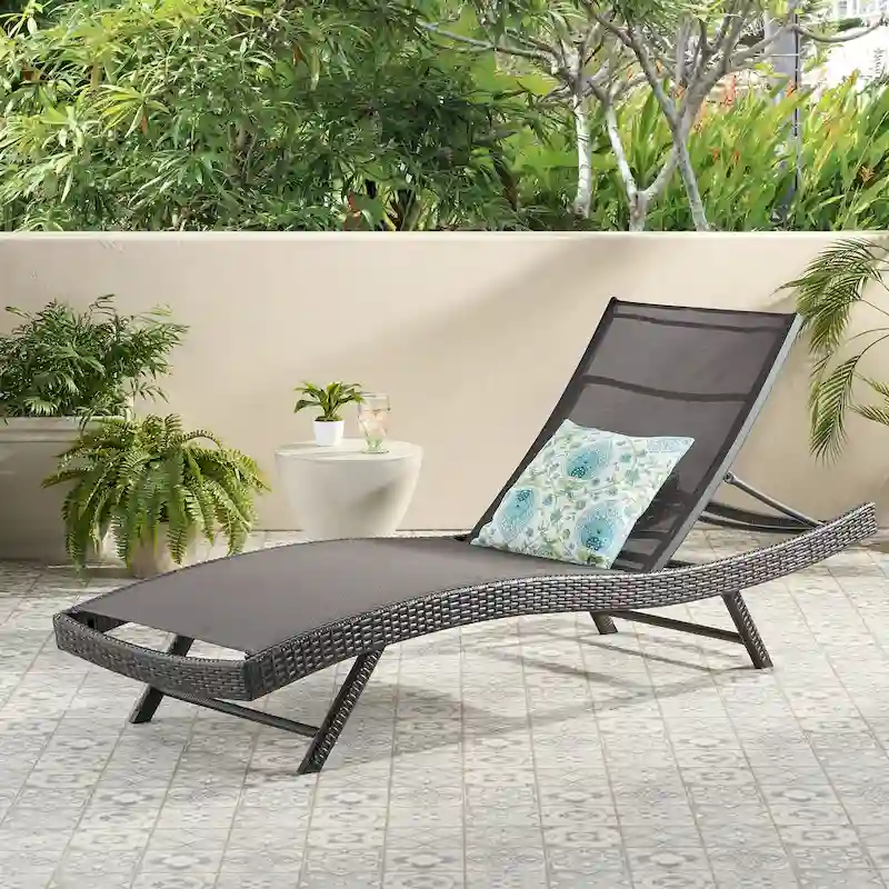 Kauai Outdoor Chaise Lounge by Christopher Knight Home