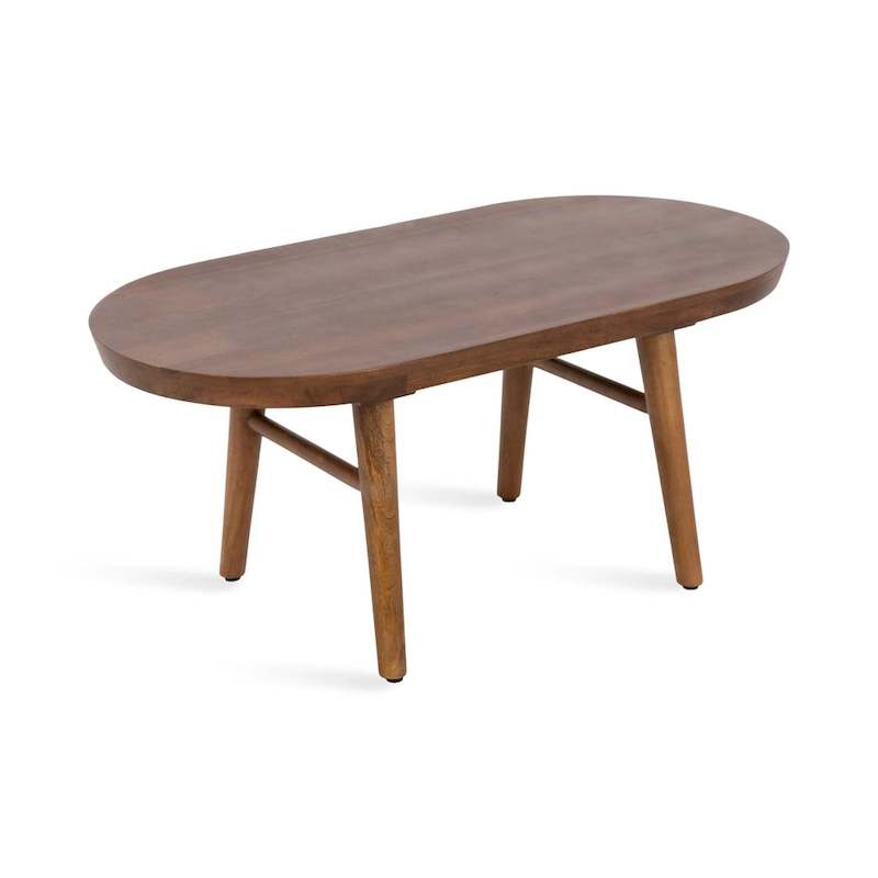 Kate and Laurel Conan Oval Wood Coffee Table