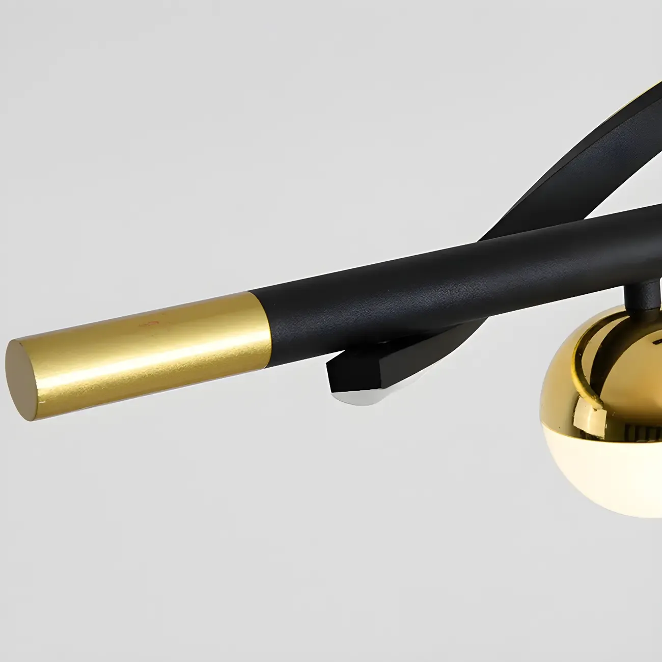 Modern Black Metal Acrylic 4-Light LED Dimming Pendant Light