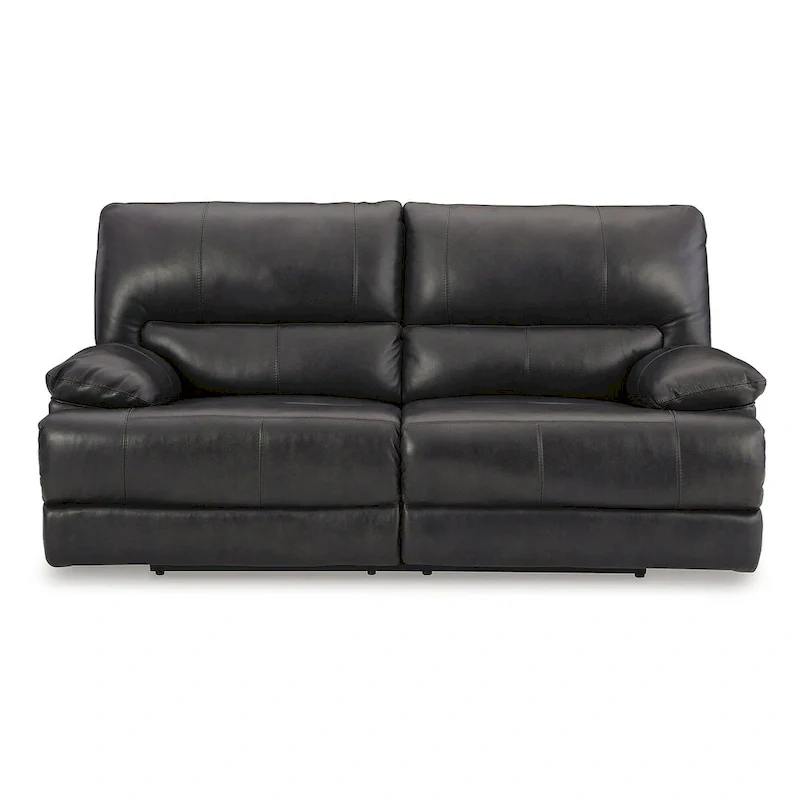 Signature Design by Ashley Mountainous Black Power Reclining Sofa - 85 W x 42 D x 42 H