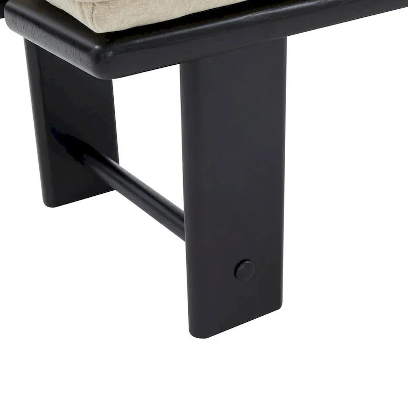 SAFAVIEH Couture Rasema Modern Cushion Bench - 60.8 In. W x 18.9 In. D x 18.1 In. H - 61Wx19Dx18H