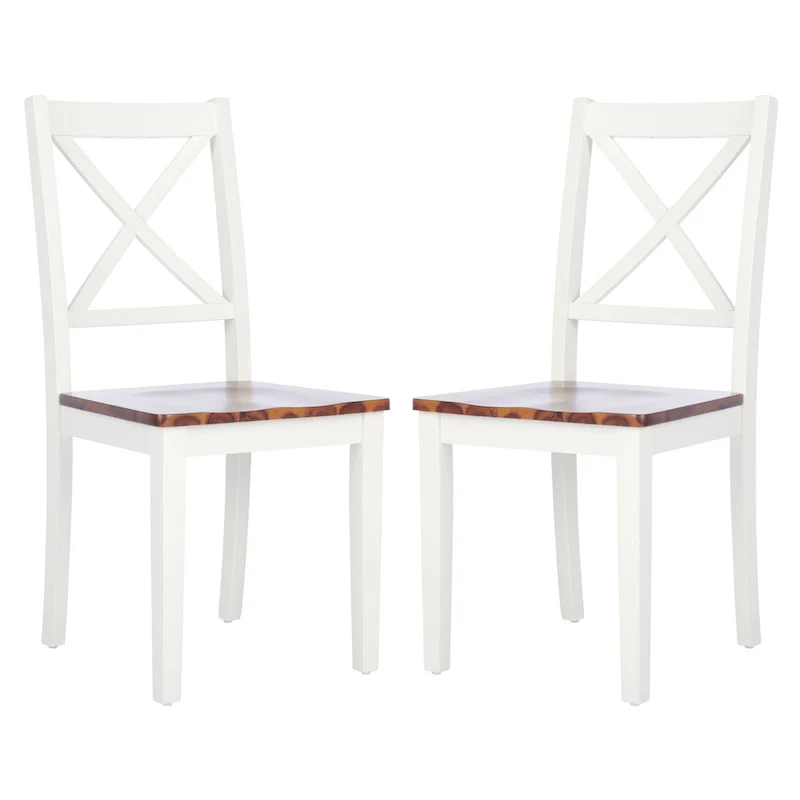 SAFAVIEH Lulla Farmhouse x-Back Dining Chair (Set of 2)